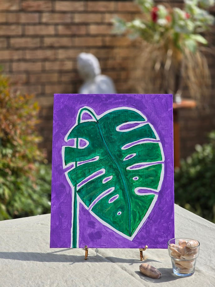 Monstera Leaf - Purple