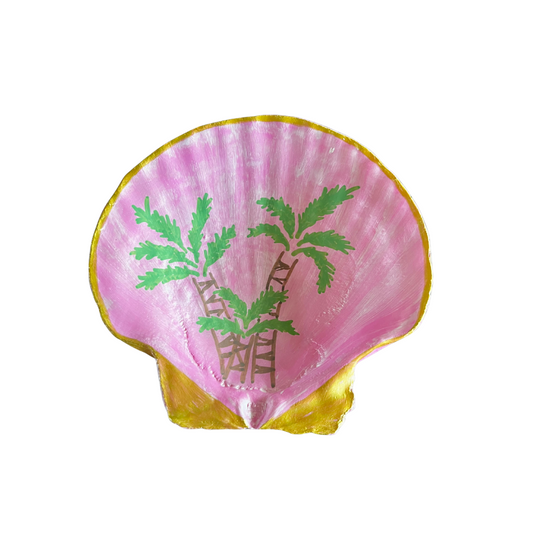 Trinket Shell - pink palm trees