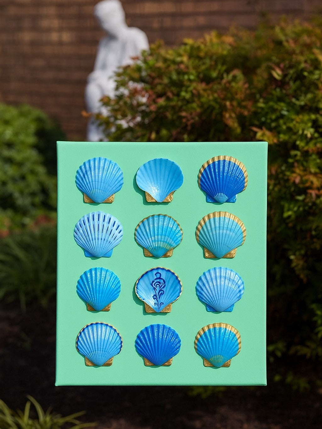 Shell Collage - Green Turquoise Water